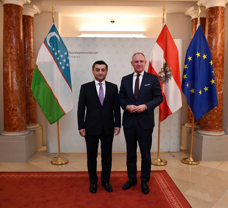 Министр иностранных дел Узбекистан провел встречу с министром внутренних дел Австрии