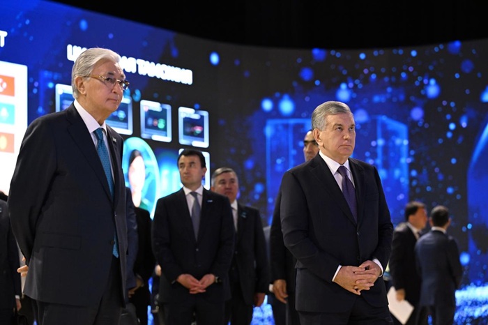 The Presidents of Uzbekistan and Kazakhstan visit AI hackathon