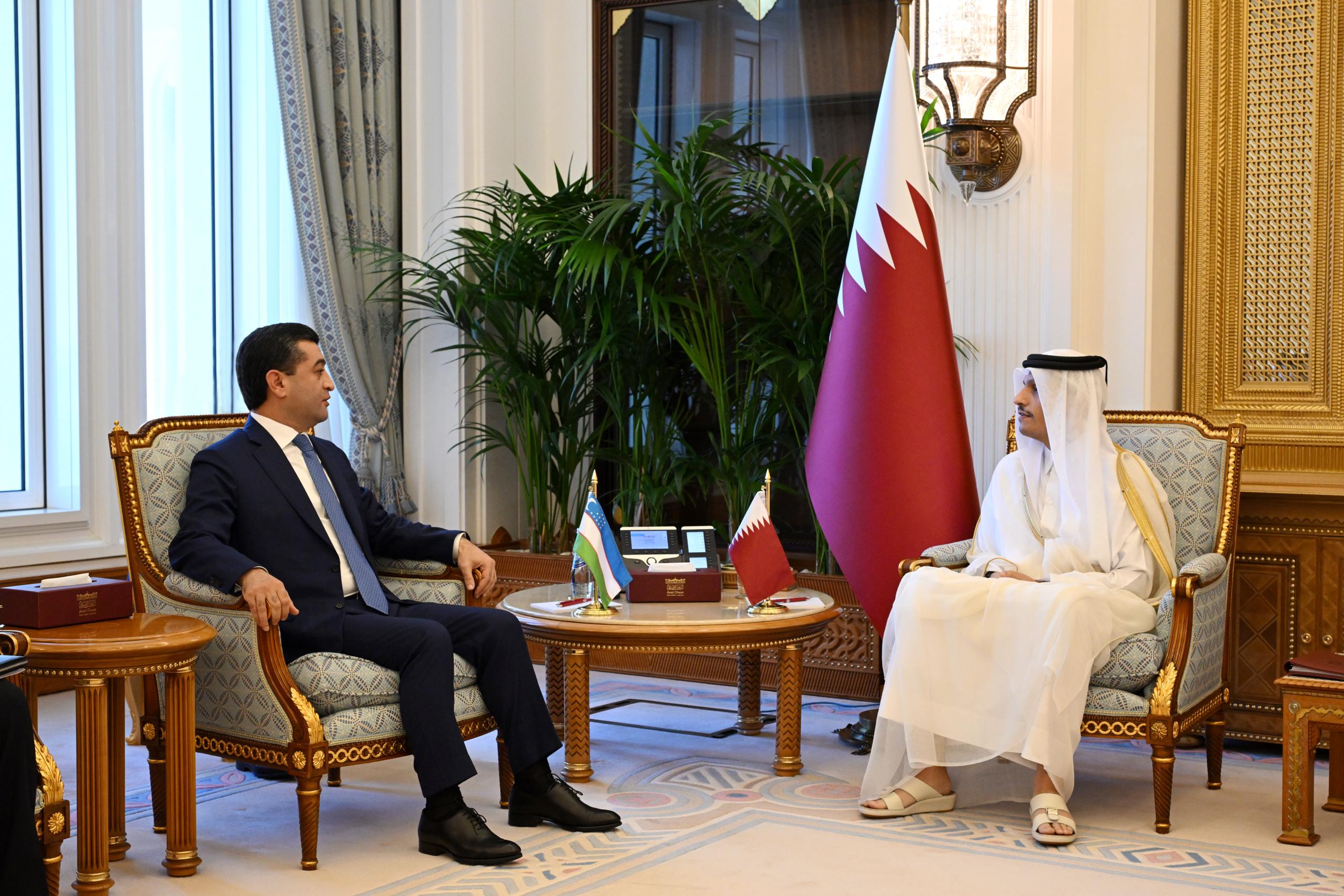 Foreign Minister of Uzbekistan met with Prime Minister and Minister of Foreign Affairs of the State of Qatar