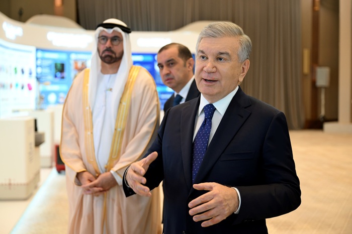 President reviews presentation on promising initiatives